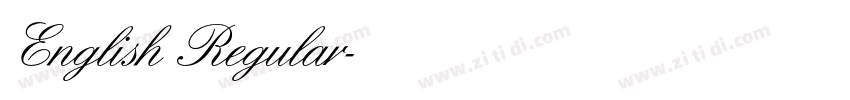 English Regular字体转换